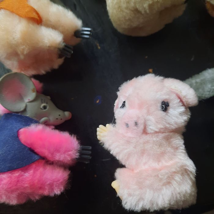Мягкие винтажные игрушки прищепки