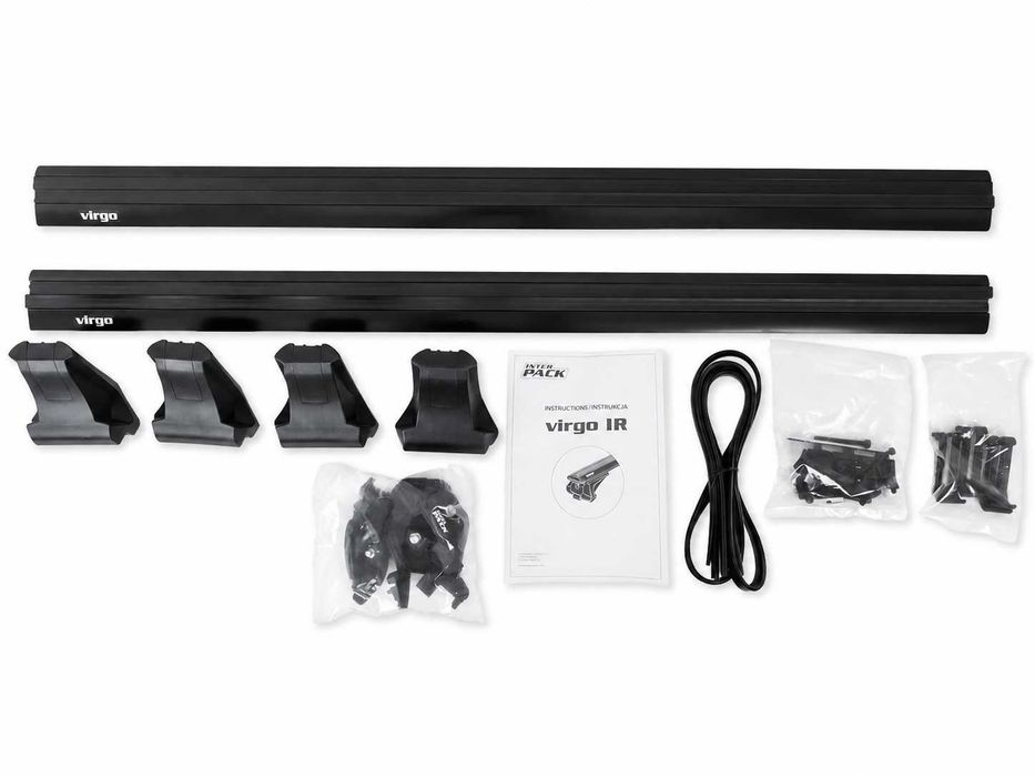 Bagażnik dachowy Inter Pack Virgo IR120 (G2) na relingi zintegrowane czarny