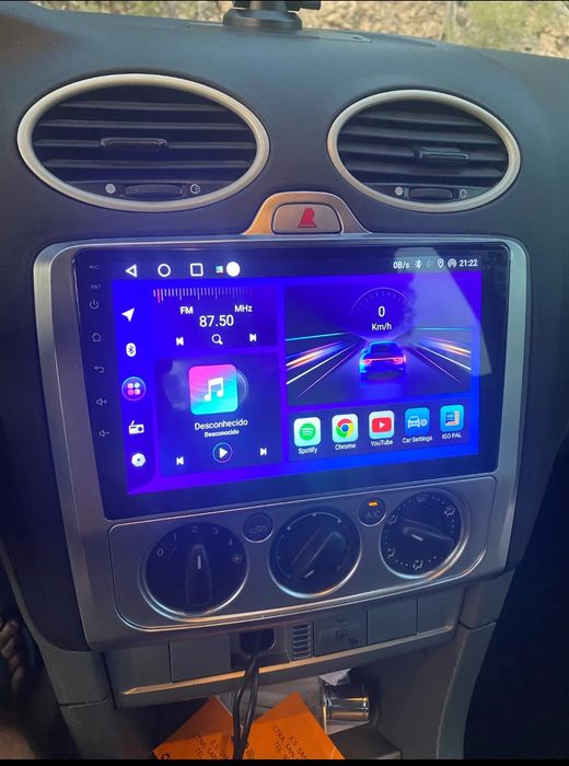 Rádio Android 14 com GPS Ford Focus MK2 AC Manual (Artigo Novo)