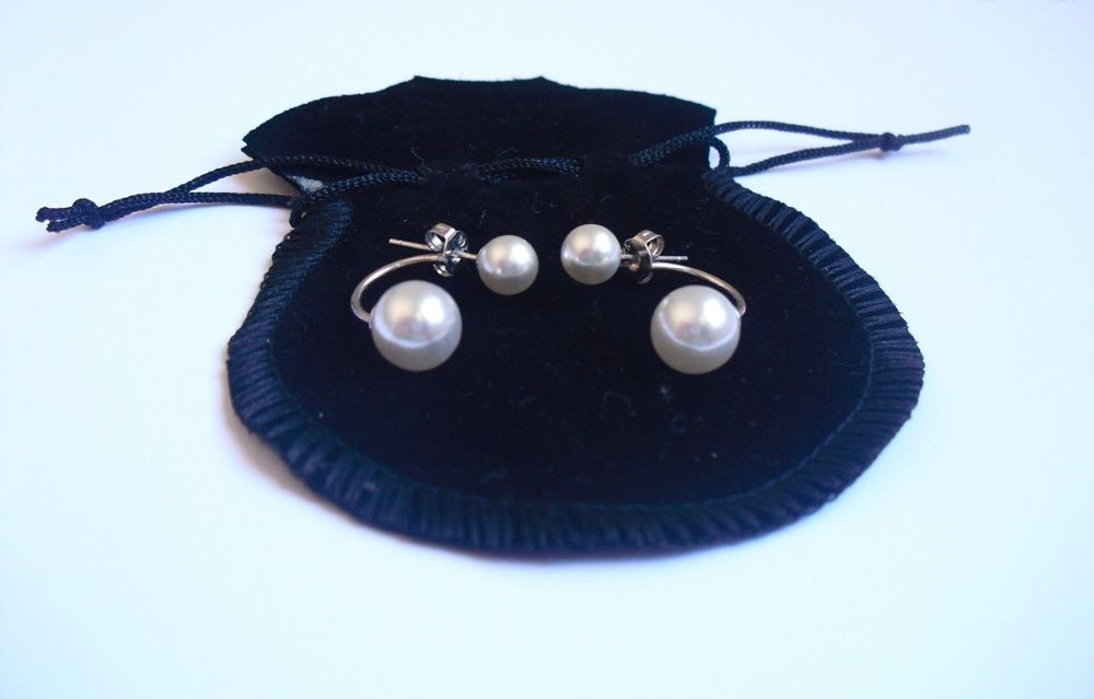 Brincos com pérolas em prata 925 [NOVOS] (Portes grátis)