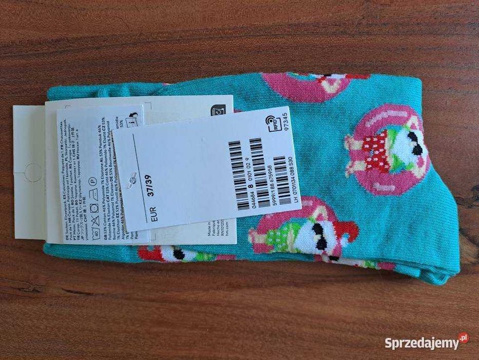 H&M Skarpetki Skarpety mikołaje w okularach słonecznych mikoła 37/39j