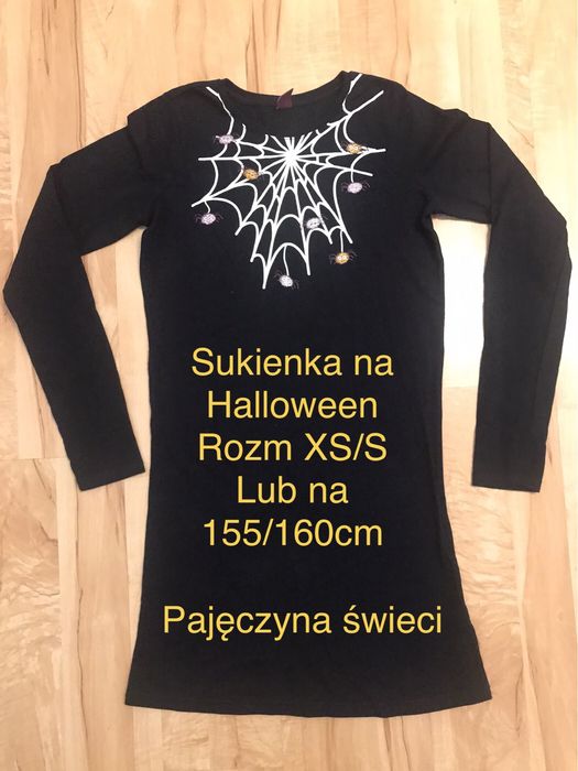 Page one young 14-15 lat 170/176 czarna sukienka halloween pajęczyna p