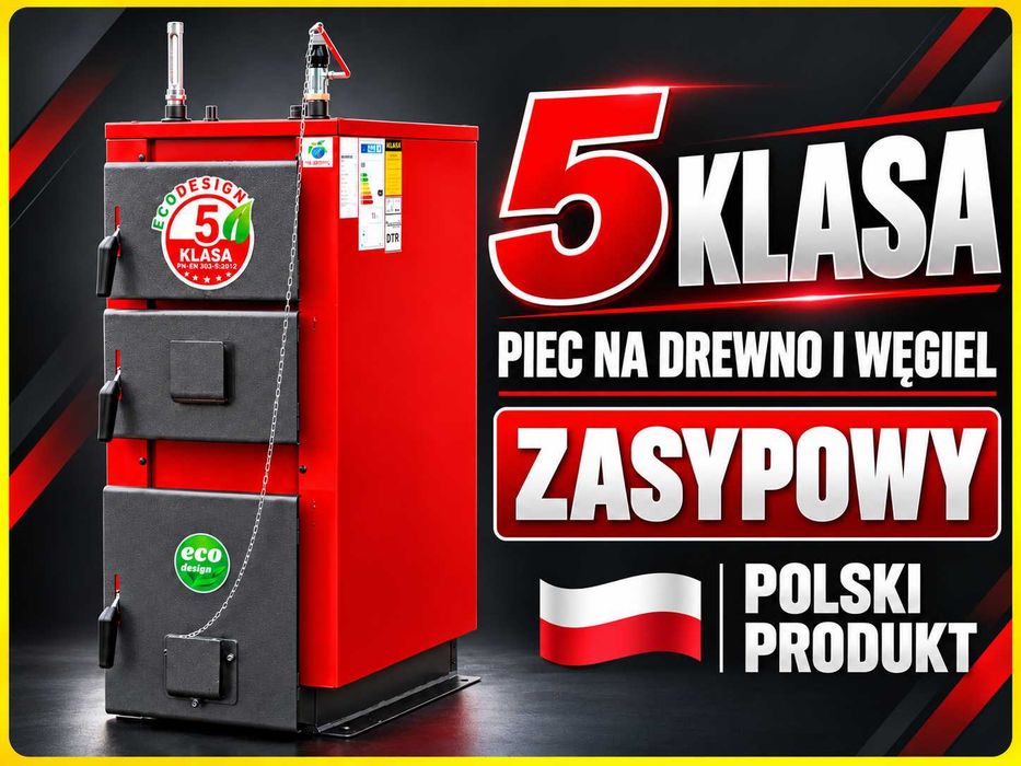 piece na DREWNO i WĘGIEL| 10kW do 120m2 Kocioł ZASYPOWY | Tradycyjny Piec na DREWNO, WĘGIEL | Gwarancja Dostawa GRATIS | piec 10 kW do 100m2