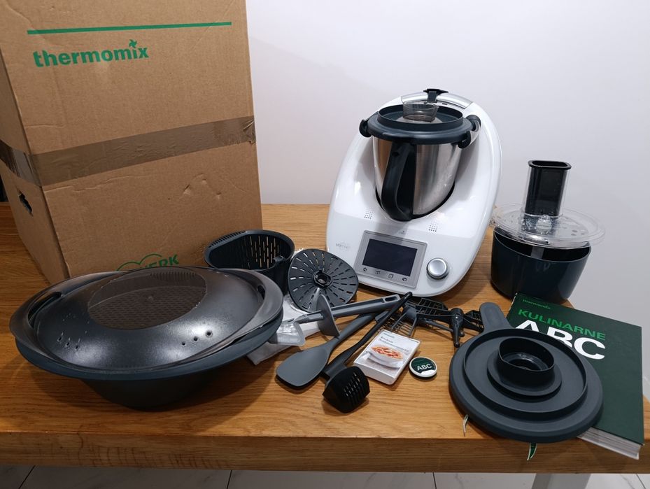 Thermomix tm5 duży zestaw krajalnica nakładka krojąca osłona na noże