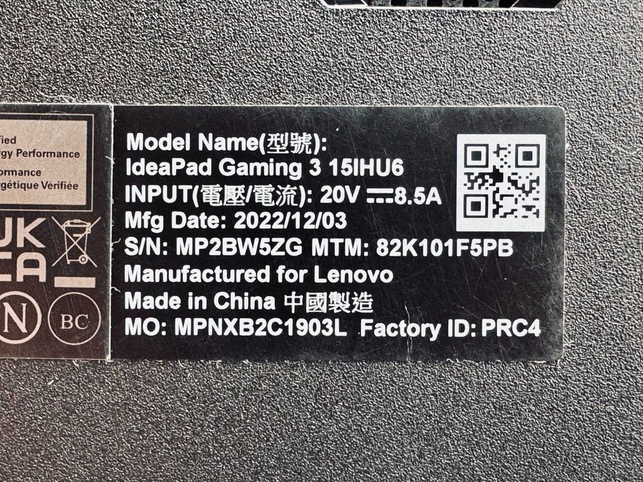 Laptop Lenovo IdeaPad Gaming 3 512/16 Gb Ram GTX1650 + 12mcy gwarancja