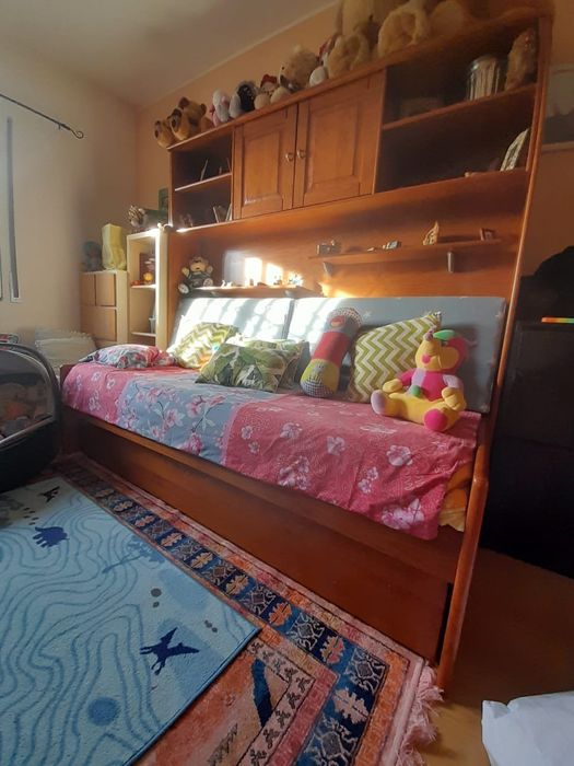 Beliche com 2 colchões madeira