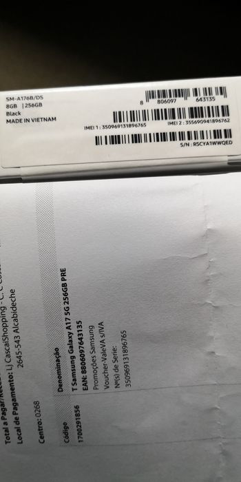 Samsung A17 Desde Apenas 139.99€ Novo (Selado) Factura C Garantia 3An