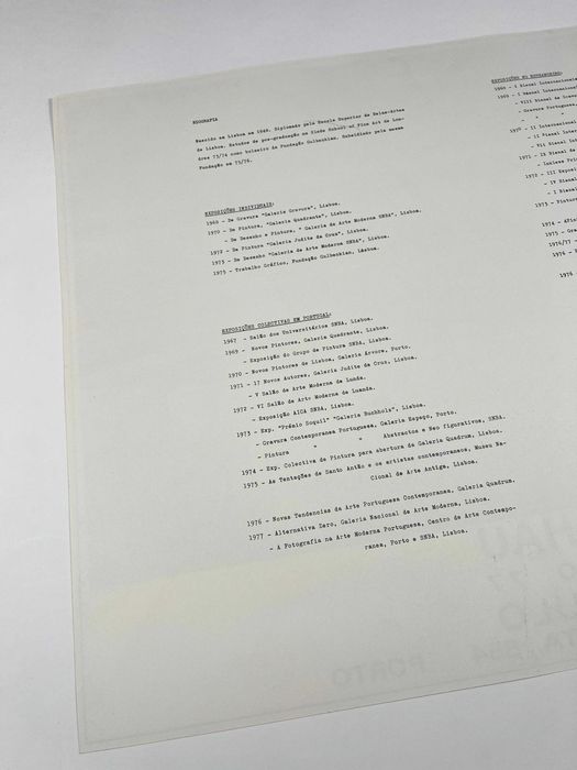 Fernando Calhau Cartaz da exposição Galeria Modulo Porto 1977