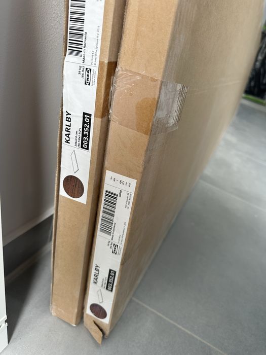 Ikea blat orzech KARLBY 2,46 m x 2 sztuki
