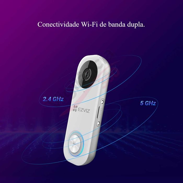 Vídeo Porteiro WiFi EZVIZ Full HD | Campainha Inteligente IP65 - NOVA