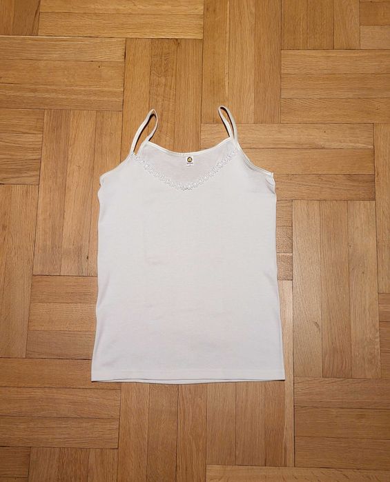 Podkoszulek koszulka top na naramkach biały nowy