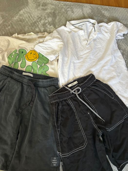 Paka spodenki Reserved dresowe koszulki hm 146
