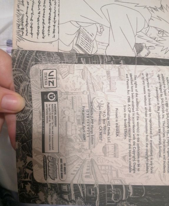 Naruto conjunto mangás inglês (usa) 2008/2009