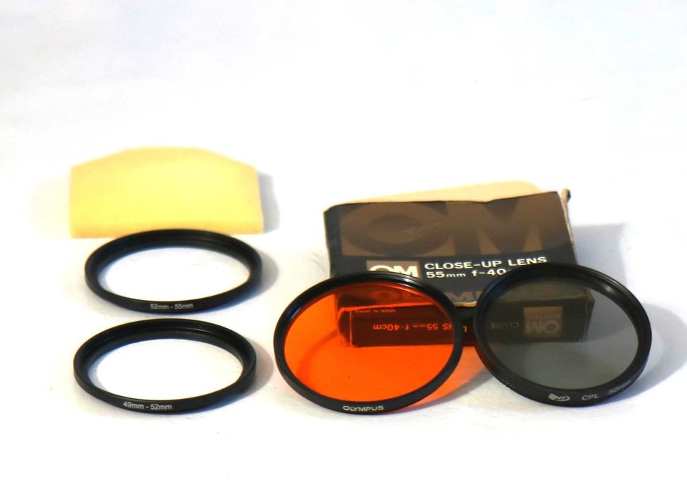 Filtros Close-Up 55mm Polarizador 52mm e anéis de adaptação