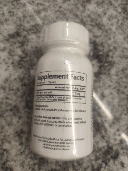 ALA kwas alfa liponowy 18.75mg 90 caps Living Supplements