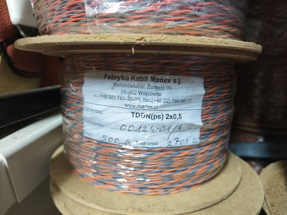 Kabel Madex TDFN(ps) 2x0,5 – bęben 500 m