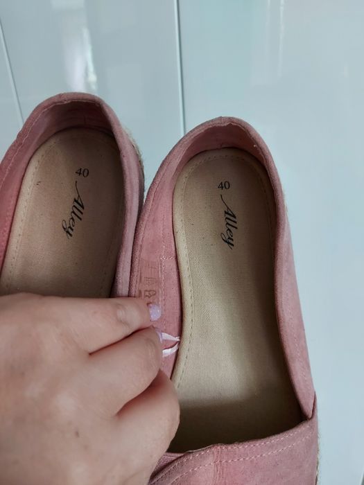 Espadryle brudny róż 40