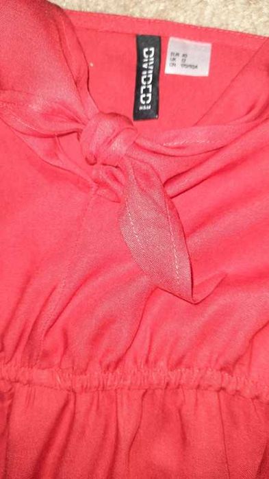 Czerwona letnia sukienka H&M r. 36