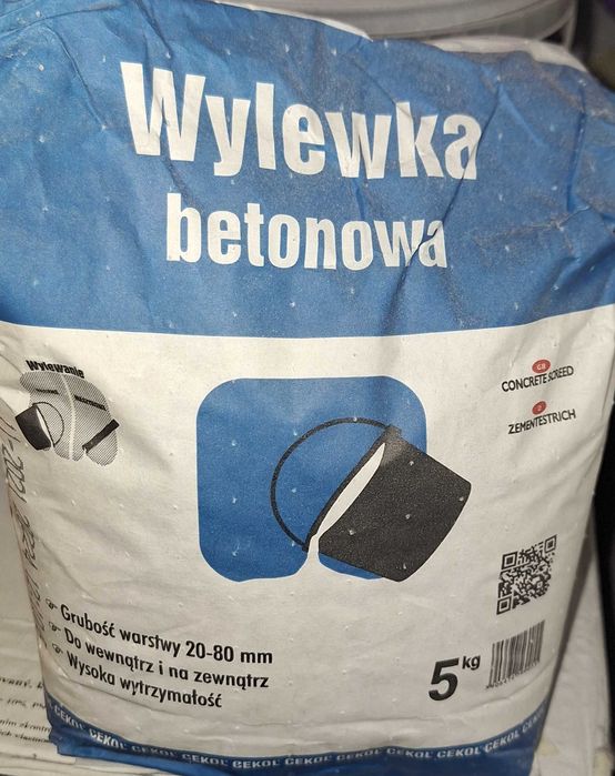 Wylewka betonowa 4 kg, po terminie, rozpoczęta
