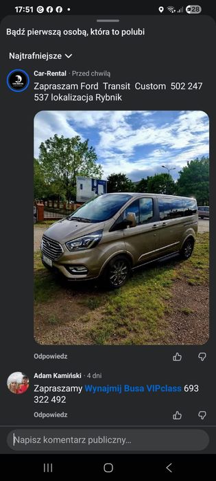 Wynajem Busa od 150zl