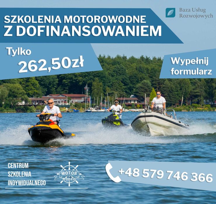 Szkolenie patent motorowodny sternik motorowodny z dofinansowaniem BUR