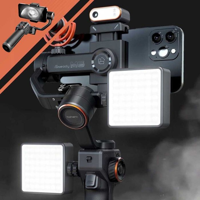 Gimbal 3 osiowy do smartfona AI Tracking LED 18h Hohem nowy z defektem