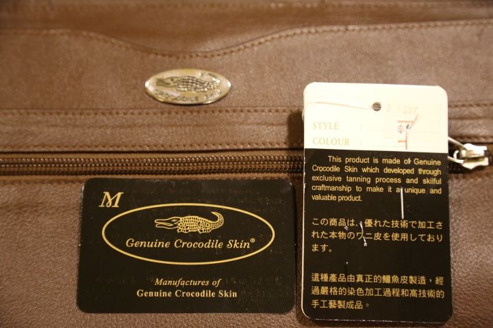 Натуральный крокодил, папка для бумаг