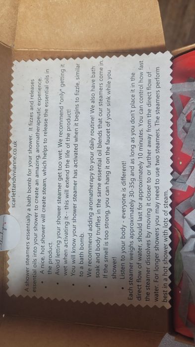 Pierścienie pod prysznic z aromaterapią, angielska marka