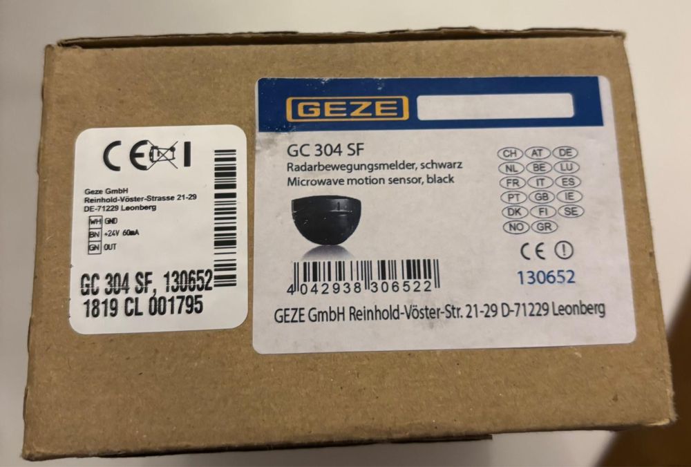 Radarowy czujnik ruchu GEZE GC304 SF/ EAGLE