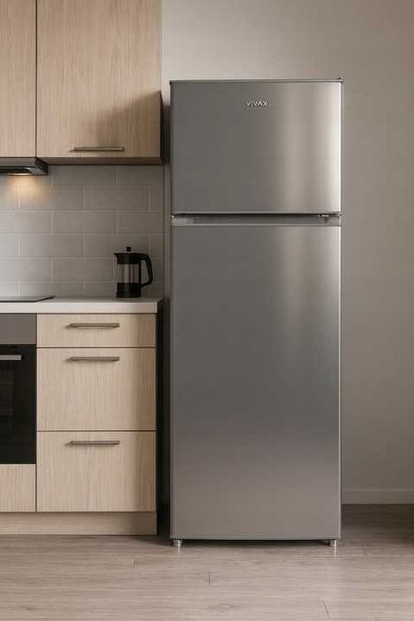 Lodówka Lodówko Zamrażarka Chłodziarka Vivax 159cm 235L Inox 41dB