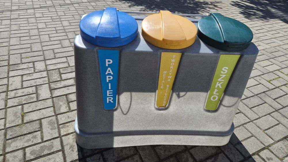 Kosz do segregacji śmieci 3 stanowiska na worki