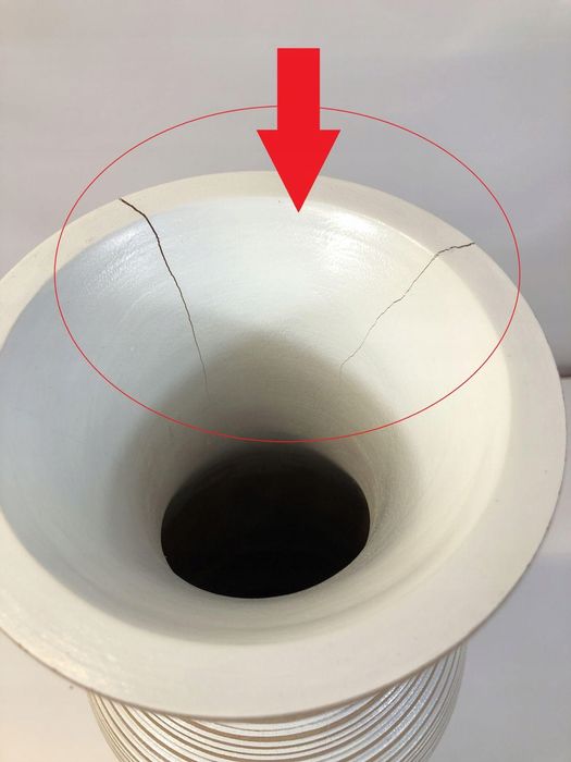 Duża biała waza podłogowa 70 cm na pampas trawy i suche bukiety