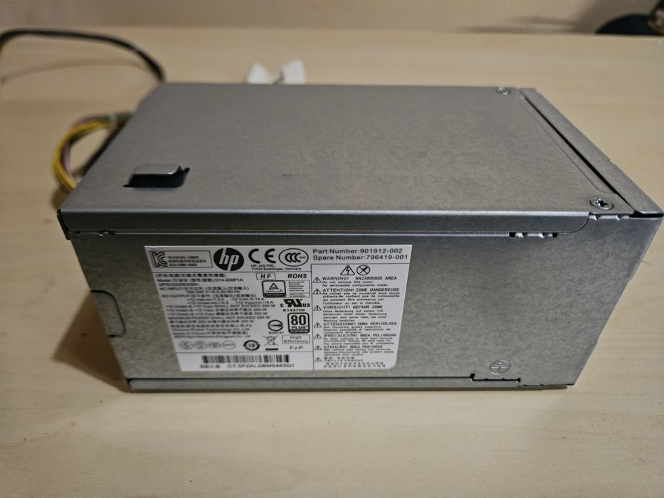 Fonte de alimentação hp 80 plus 200w