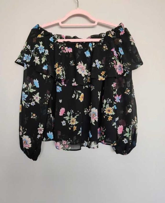 Bluzka hiszpanka H&M w kwiaty