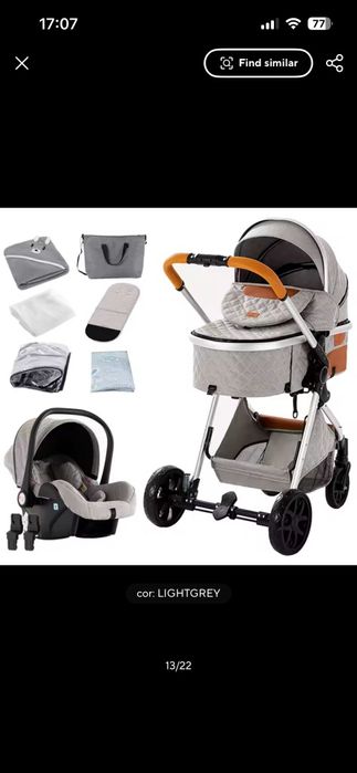 Carrinho bebé 3 em 1 (NOVO EM CAIXA)