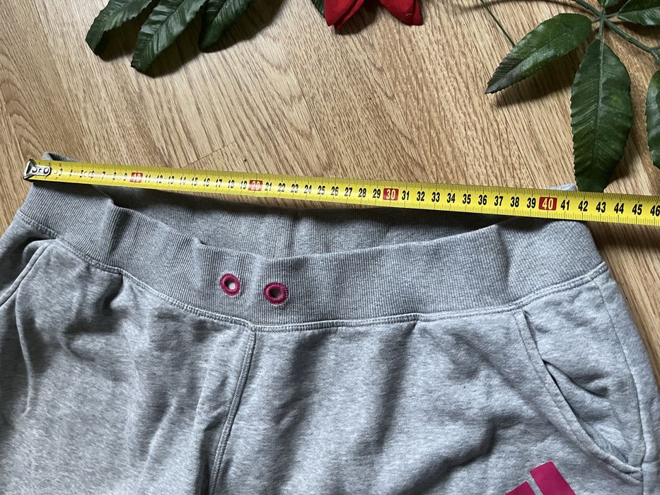 Spodnie Adidas orginał bawełniane XL szare