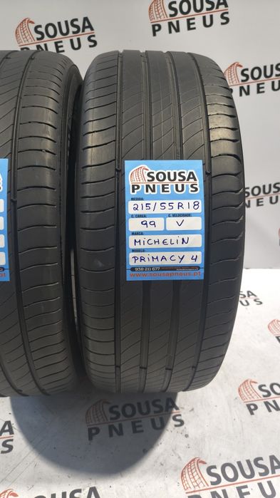 2 pneus semi novos 215-55R18 Michelin - Oferta dos Portes