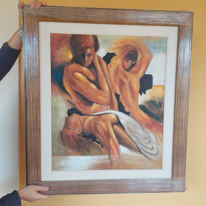 Pintura a óleo com moldura64550507119235121