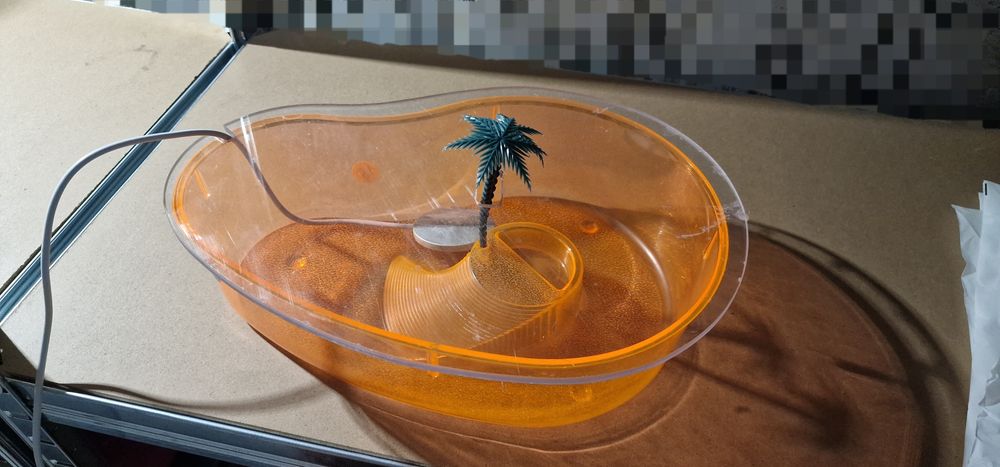 Aquário tartaruga com aquecedor e tampa