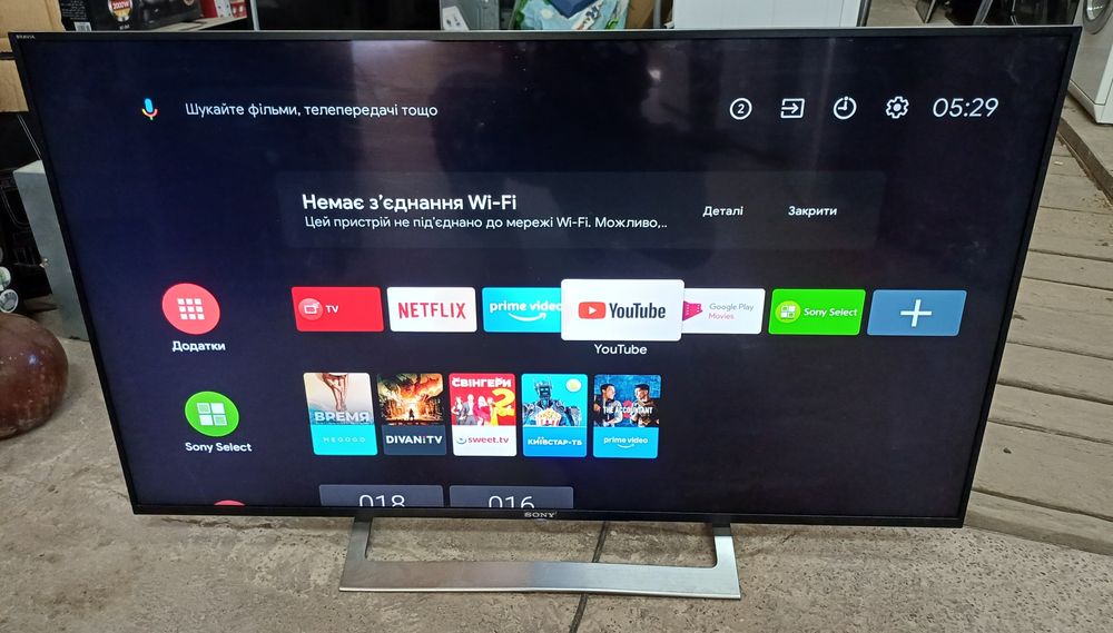 Android TV Wi-Fi Sony Smart KD-49XD8005 телевізор 50 дюймів