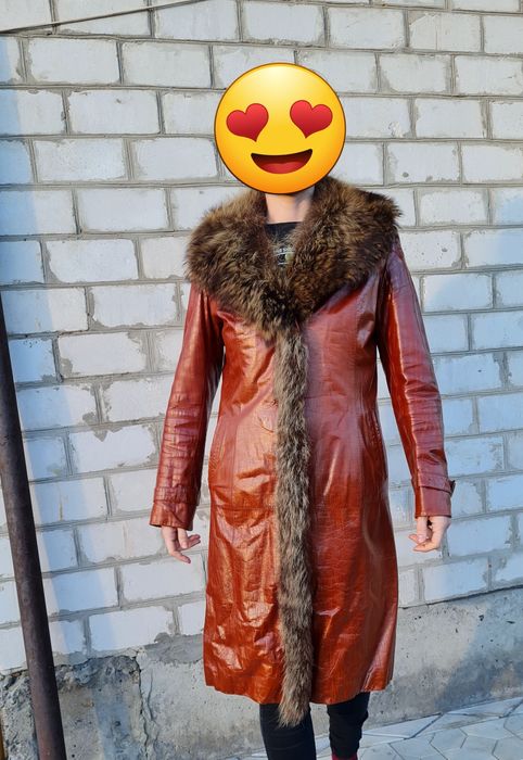 Плащ, пальто шкіряне