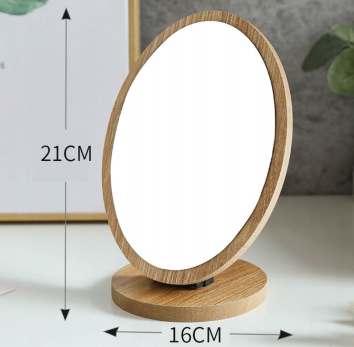 Lusterko kosmetyczne stojące do makijażu glamour loft na toaletkę boho