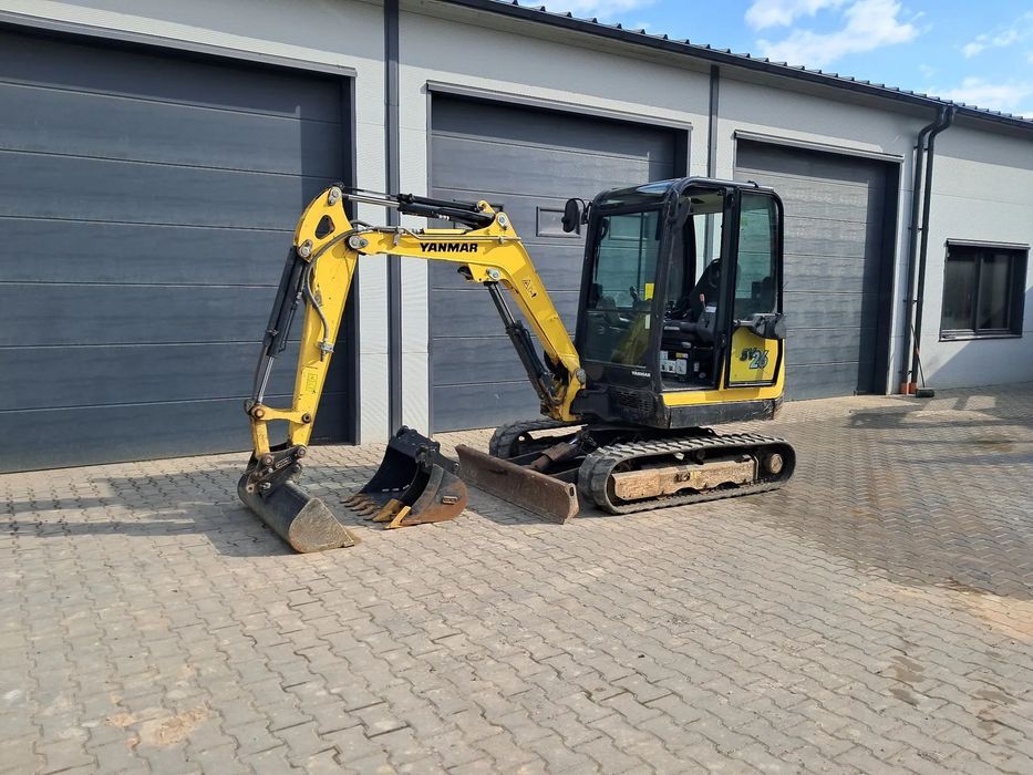 Yanmar SV 26 WAGA 2785kg 2.8t 950mth * 2019 rok * 2 nowe łyżki *skarpówka * lusterka *oświetlenie * długie ramie * szybkozłącze * silnik Yanmar 24KM minikoparka kubota KX30-4 u27 cat 302.7 jcb 8030 jazda szybka/wolna sprawna bez dpf 2,5 t 3 t  YANMAR SV26