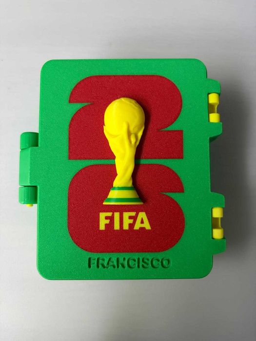Caixa Organizadora Temática Portugal Cromos Panini FIFA World Cup 2026 - Personalizável com nome