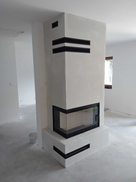 kominek z montażem, kominek z płaszczem wodnym, DGP, akumulacja, kozy