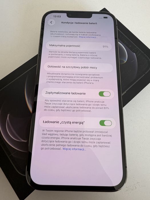 iPhone 12 Pro Max 256gb Grafit Bateria 91%