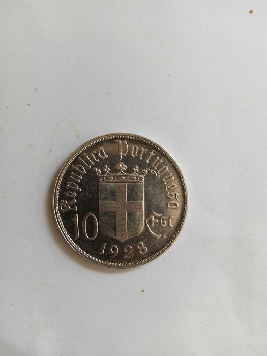 Moeda 10 escudos de 1928 em prata batalha de Ourique.