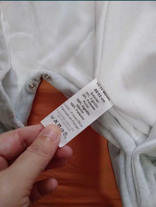 babygrow SCP roupinha bebé 18/24 meses 86/92cm algodão