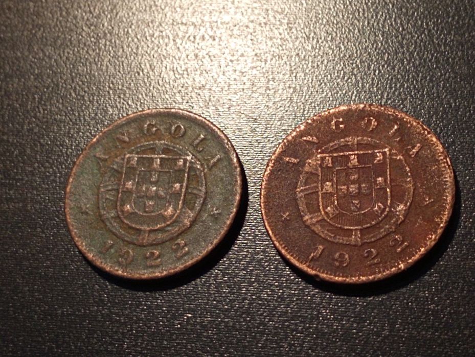5 centavos - Angola 1922 - Bronze - Bela / MBC - muito bem conservada