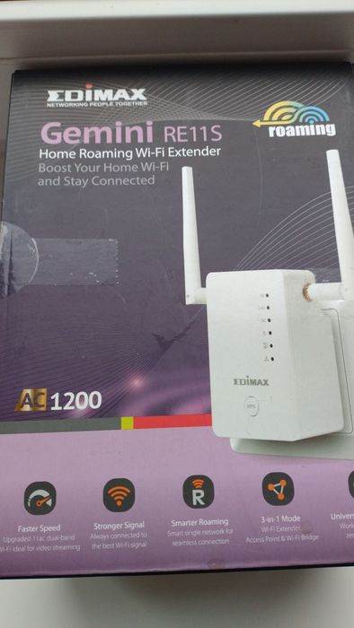 Точка доступу - Ретранслятор Edimax 11s (AC1200=2.4GHz 300Mbps +5GHz 8